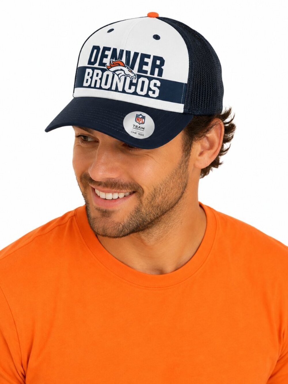 Denver Broncos Hat Snapback Mesh Trucker Style Embroidered Logo OSFA NFL New